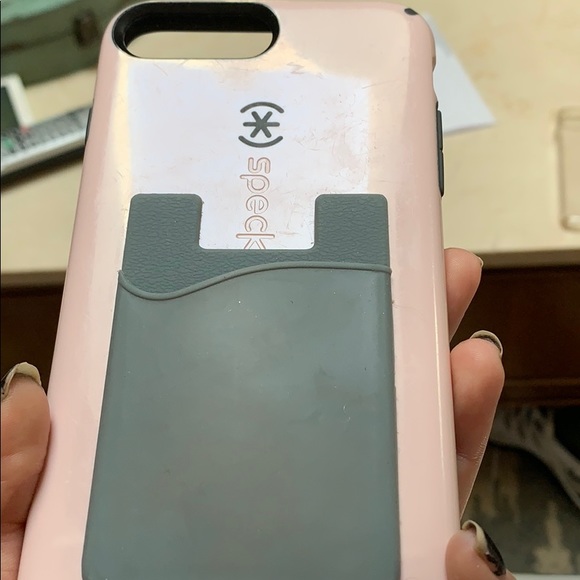Pink iphone 8 plus speck case with phone pocket - Picture 5 of 5
